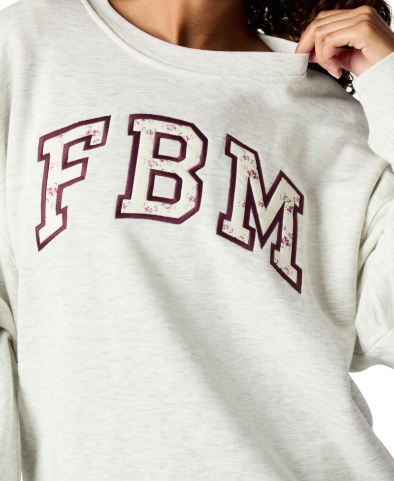 Juniors' Oversized Graphic Crewneck Sweatshirt