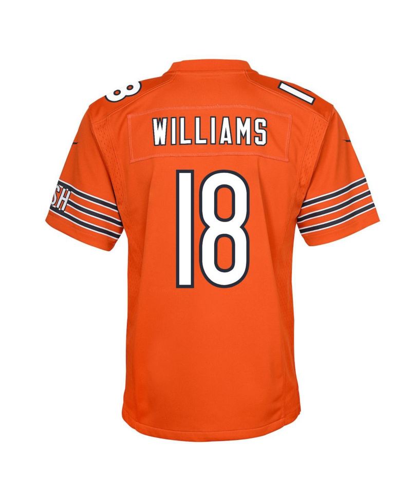 Big Boys and Girls Caleb Williams Orange Chicago Bears Game Jersey