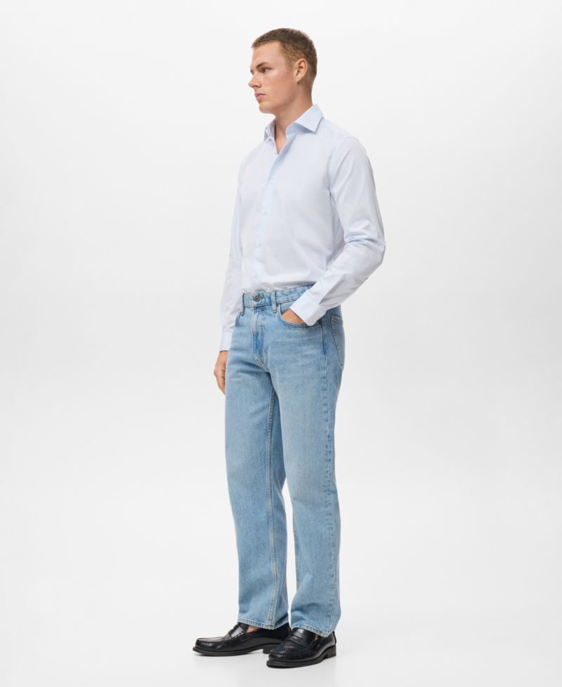 Men's Cotton Striped Slim-Fit Shirt
