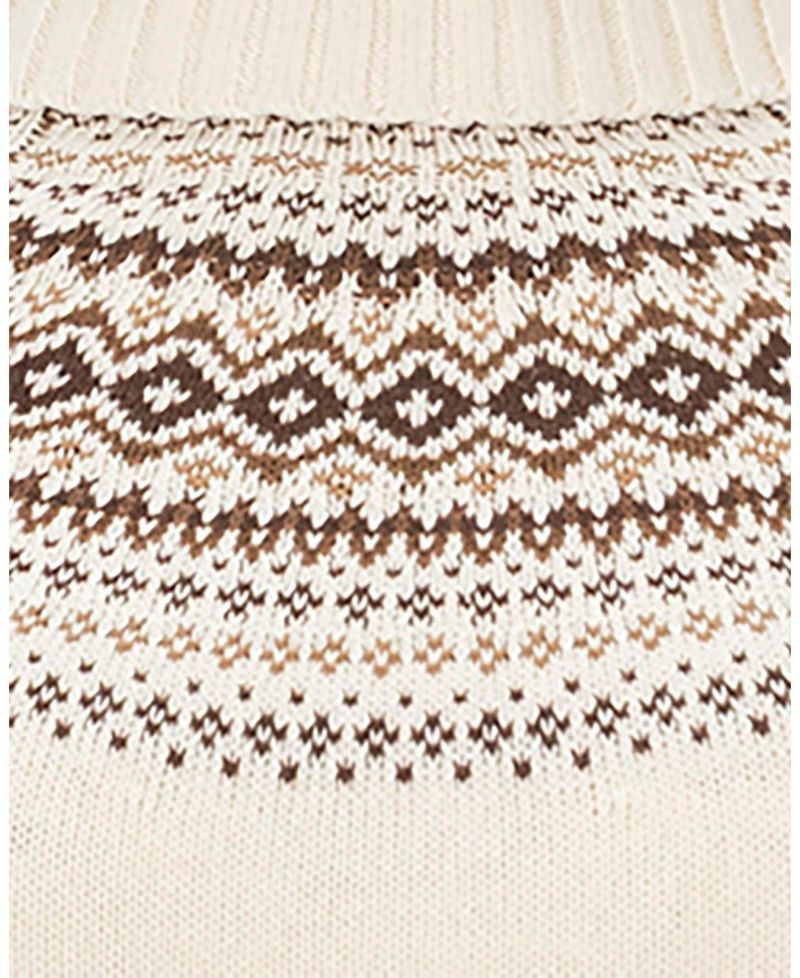 Women's Hope and Henry Organic Long Sleeve Turtleneck Intarsia Sweater Dress