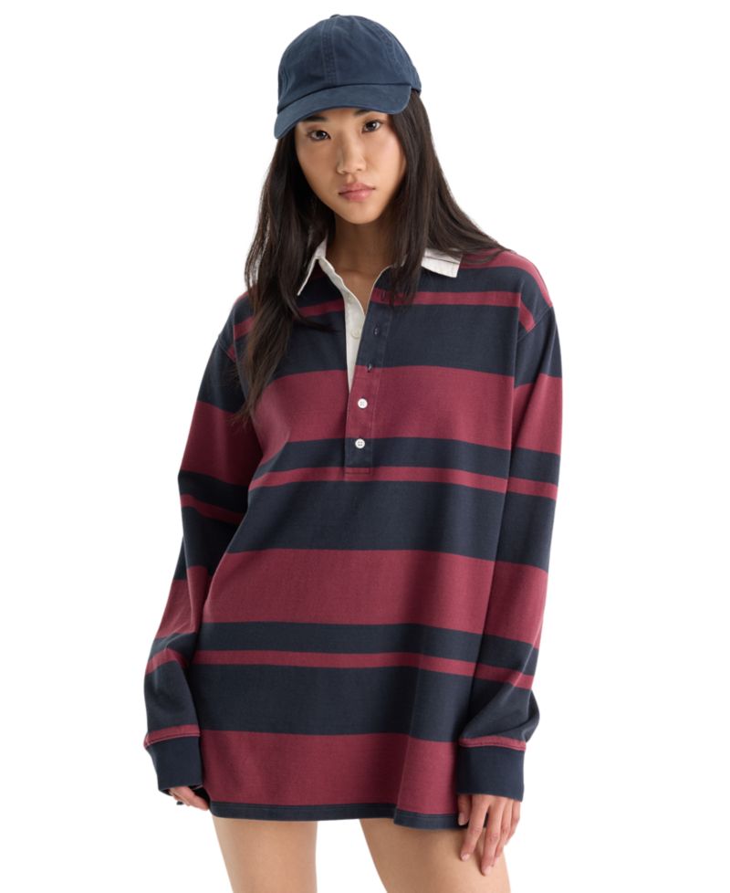 Women's The Rugby Collared Long-Sleeve Mini Dress