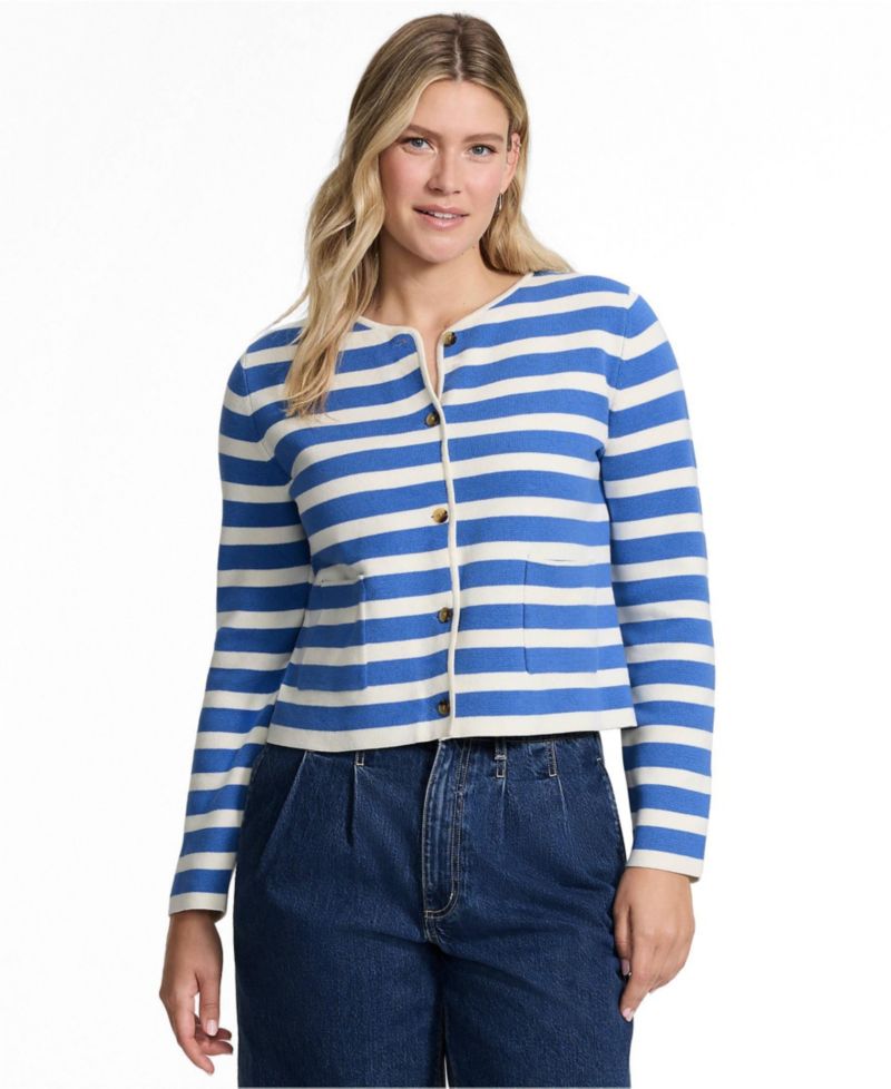 Women's Fine Gauge Cotton Milano Blazer Sweater