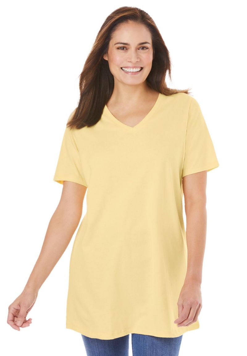 Women's Within Perfect Short-Sleeve V-Neck Tunic Top