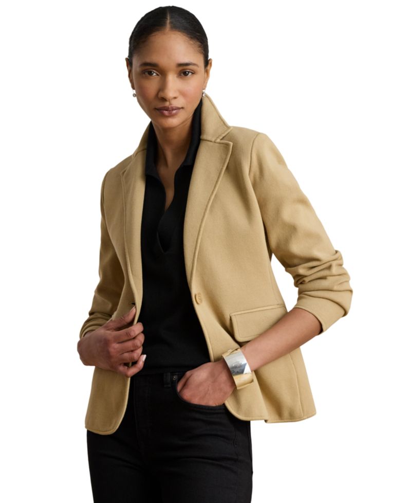 Petite Cotton-Blend Sweater Blazer