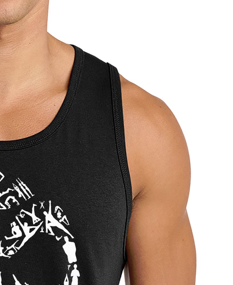 Men's Om Symbol Spiritual Word Art Graphic Tank Top