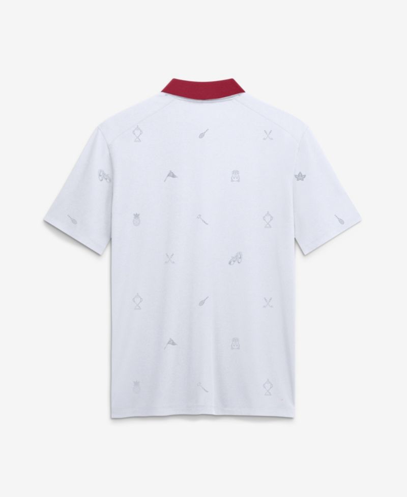 Men's White Alabama Crimson Tide Vapor Pattern Dri-FIT Polo