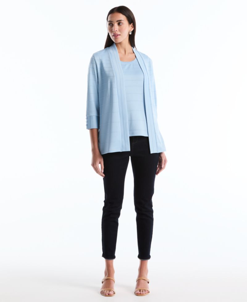 Petite Ottoman Knit Cardigan Sweater