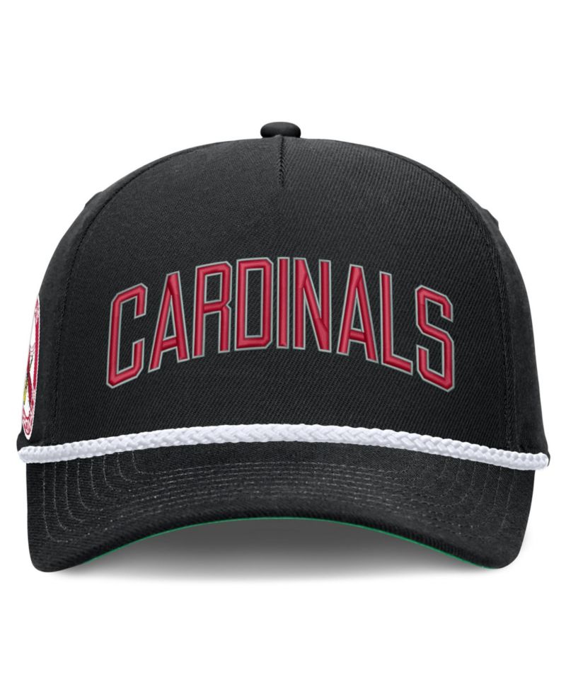 Men's Black St. Louis Cardinals Cooperstown Collection Rise Adjustable Hat