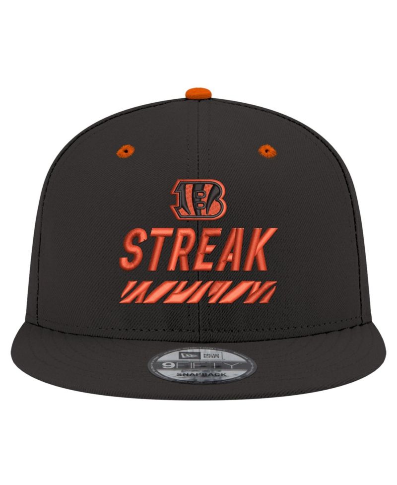 Men's Black Cincinnati Bengals STREAK Season Ticket Member 9FIFTY Snapback Hat