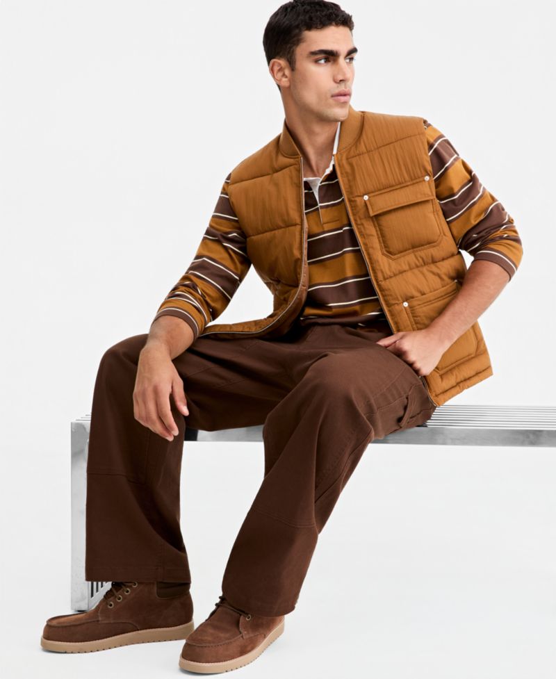 Men's Relaxed-Fit Utility Puffer Vest