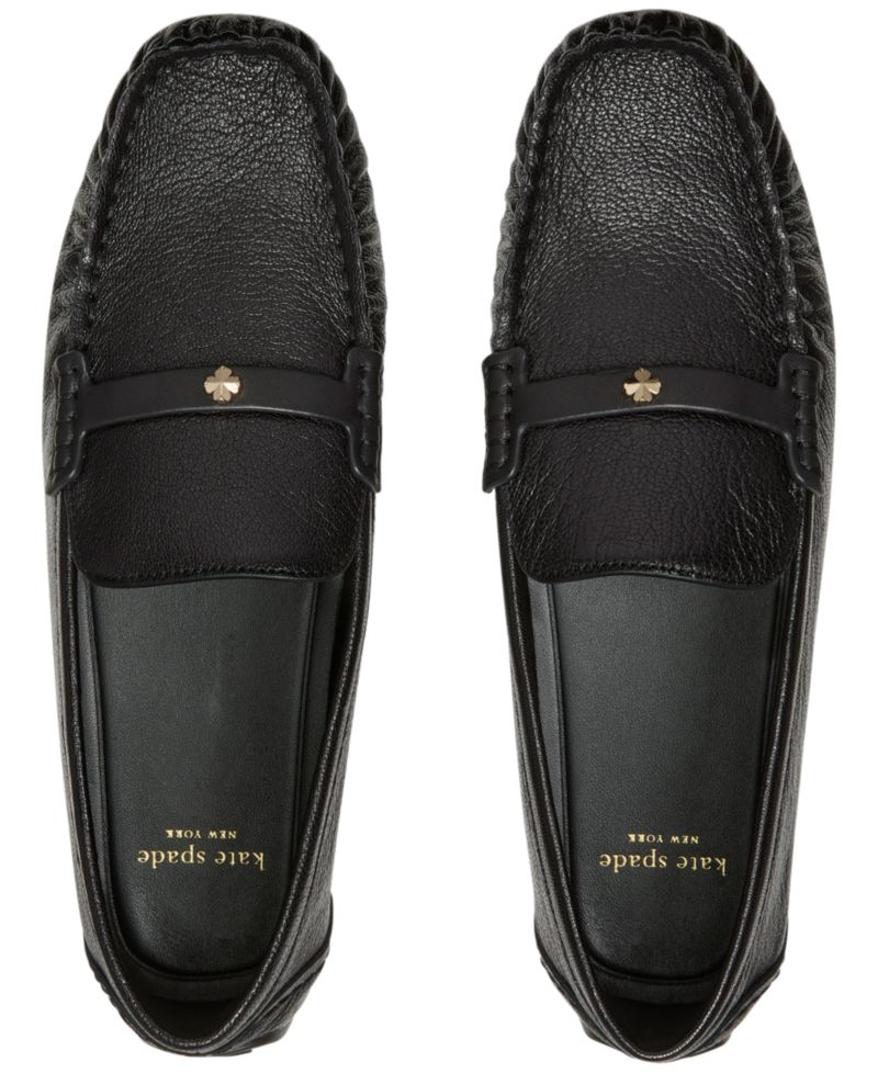 Women's Flower Stud Round Toe Moccasin Loafers