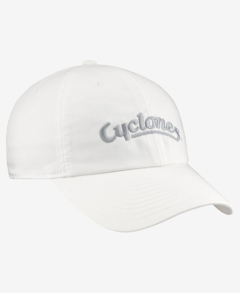 Men's and Women's Iowa State Cyclones White Club Adjustable Hat
