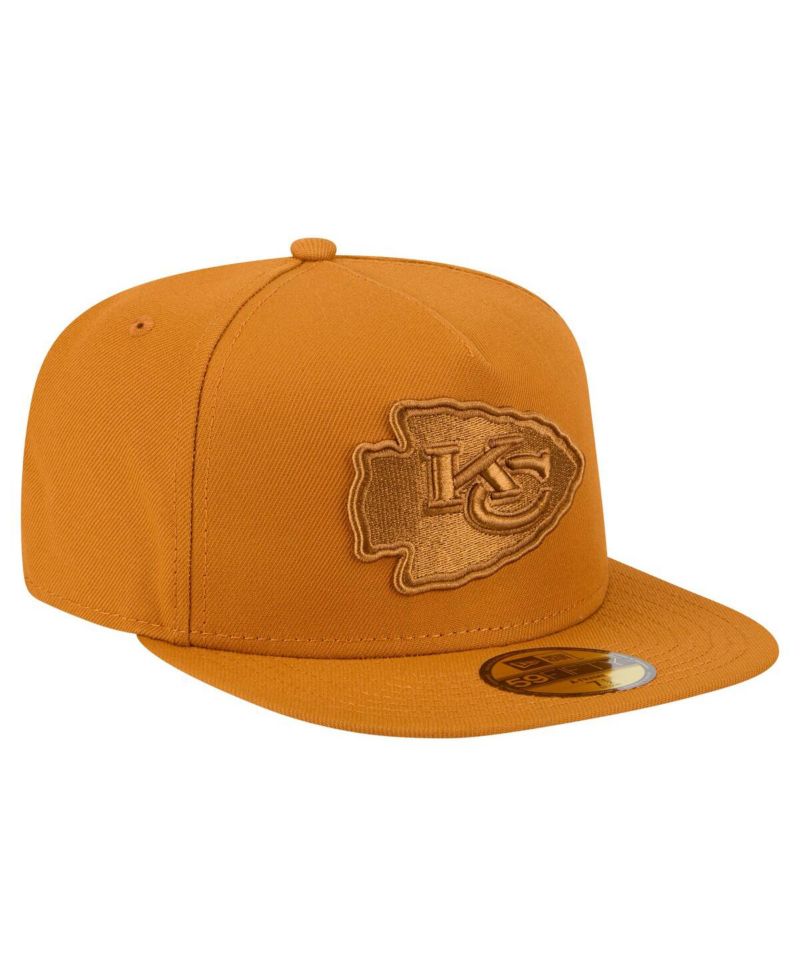 Men's Brown Kansas City Chiefs Color Pack A-Frame 59FIFTY Fitted Hat
