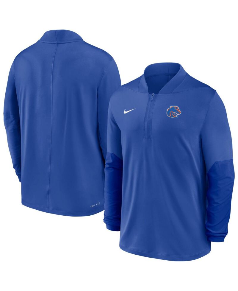 Men's Royal Boise State Broncos Dri-FIT Half-Zip Pullover Sweatshirt