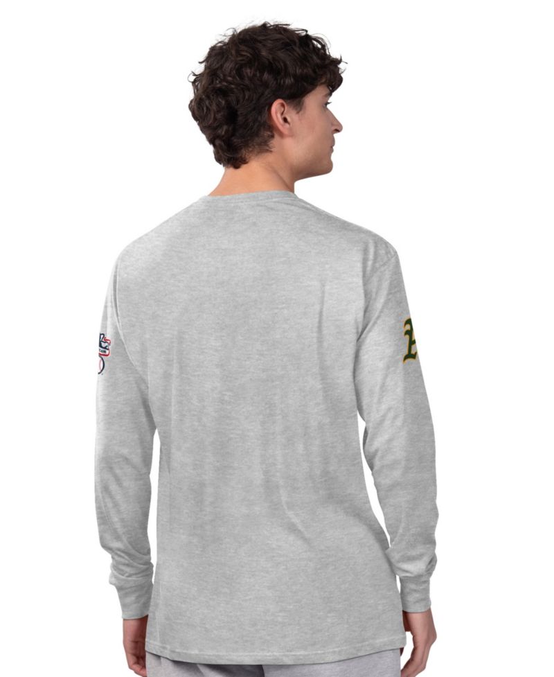 Men's Heather Gray/Green Athletics Two-Pack Long Sleeve Short Sleeve T-Shirt Set