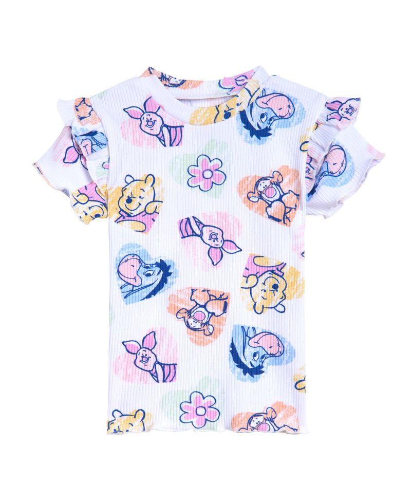 Baby Girls Minnie Mouse Lilo & Stitch Peplum T-Shirt and Bike Shorts Outfit Set Newborn to