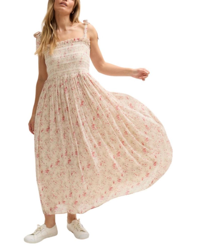 Women's Annie Smocked Print Maxi Dress