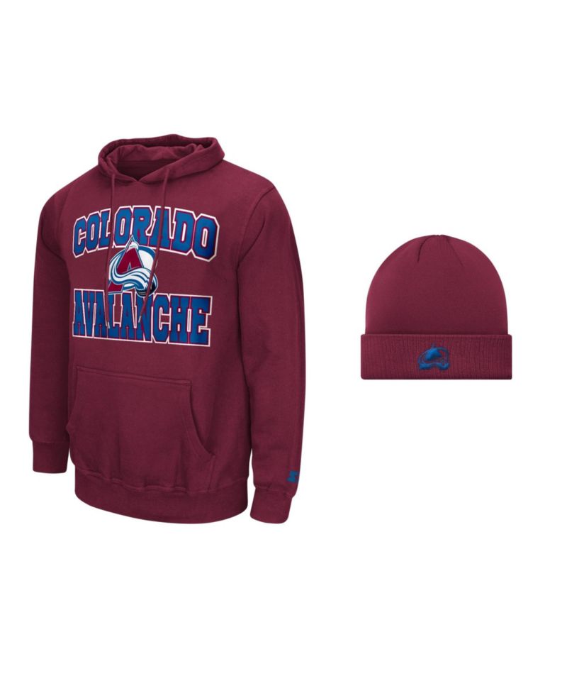 Men's Burgundy Colorado Avalanche Two-Pack Hoodie & Knit Hat Set