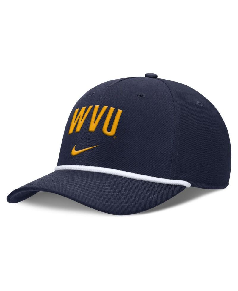 Men's Navy West Virginia Mountaineers Rise Campus Adjustable Hat