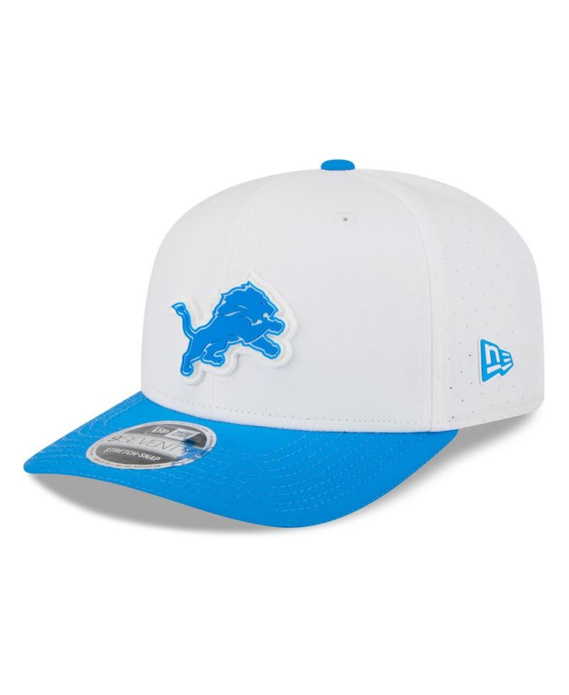 Men's White/Blue Detroit Lions 2025 NFL Training Camp 9SEVENTY Adjustable Hat