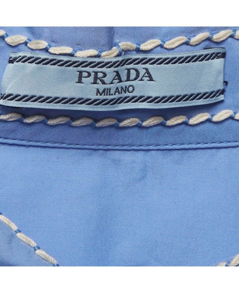 Women's Contrast Stitch Cotton Button-Down Shirt