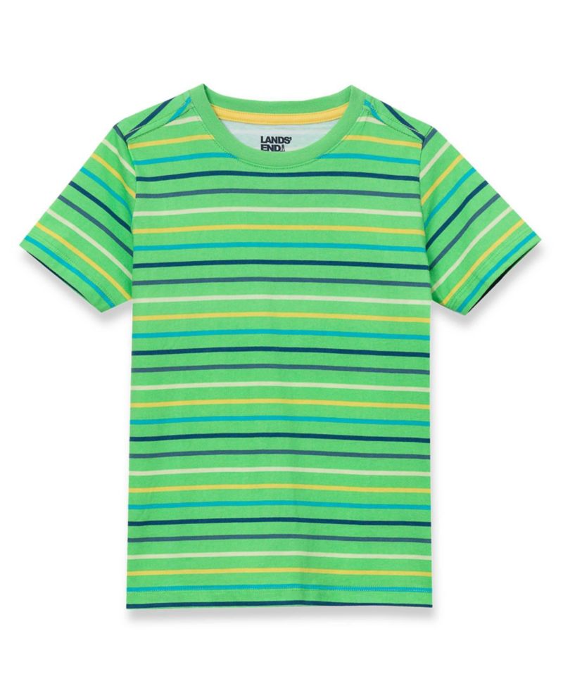 Little And Big Boys Short Sleeve Stripe Crewneck T-Shirt