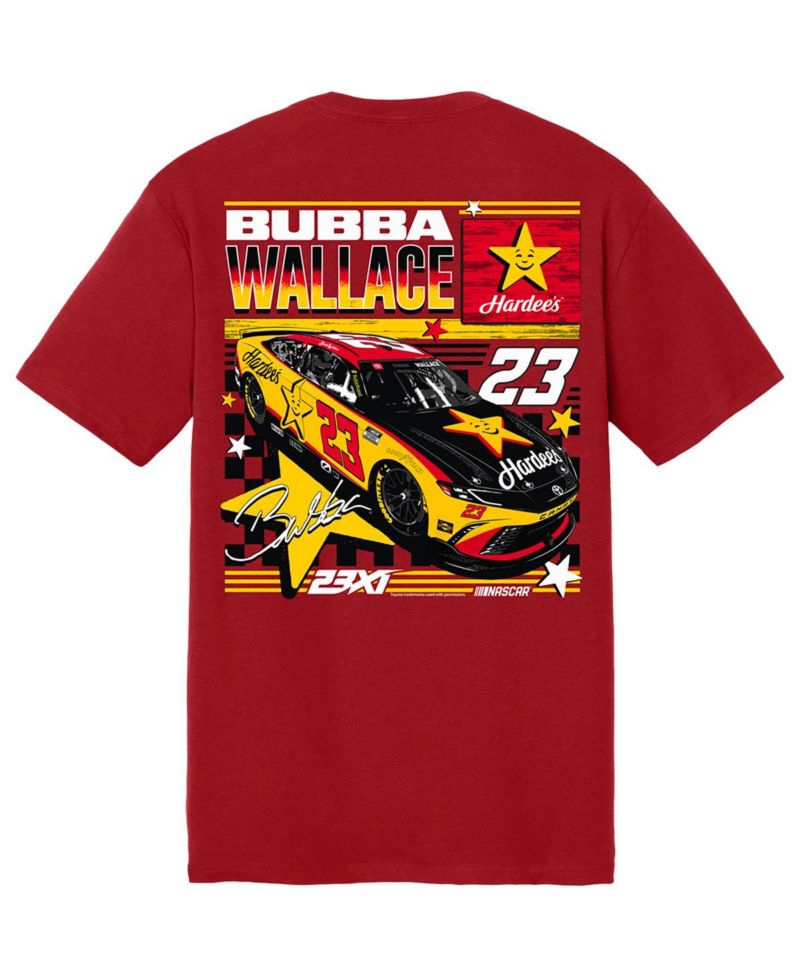 Мужская красная футболка Bubba Wallace 23 от Hardee's