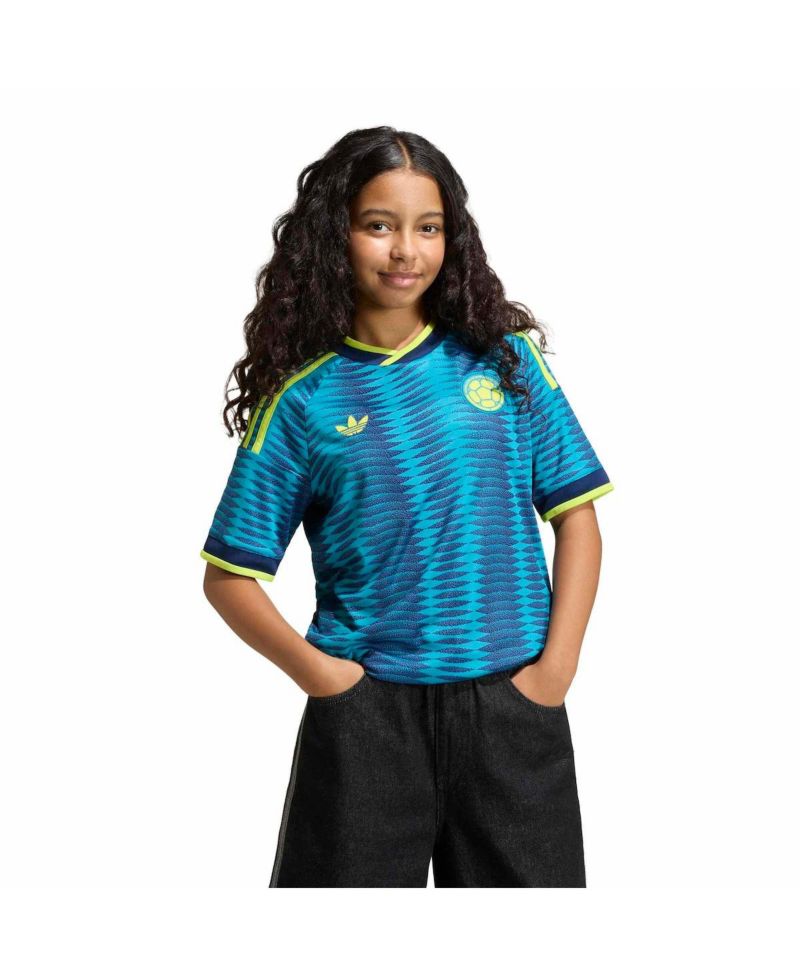 Big Boys and Girls Turquoise Colombia National Team FIFA X World Cup 2026 Away Replica Jersey