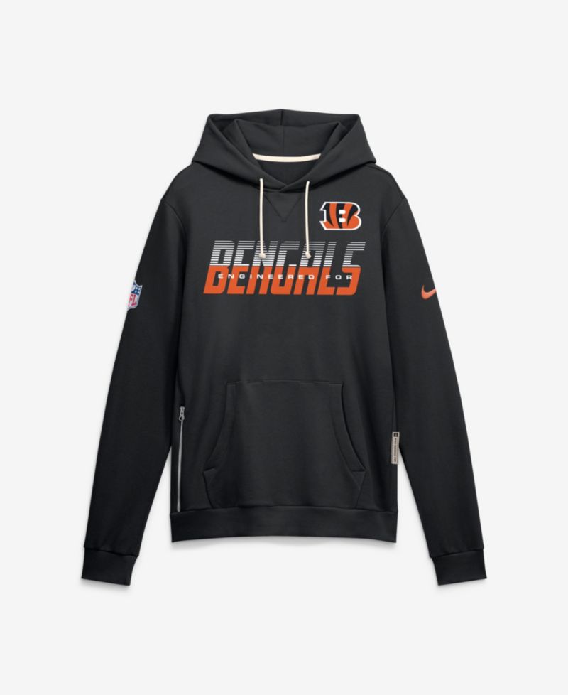 Men's Black Cincinnati Bengals Sideline Standard Issue Top Prospect Dri-FIT Hoodie