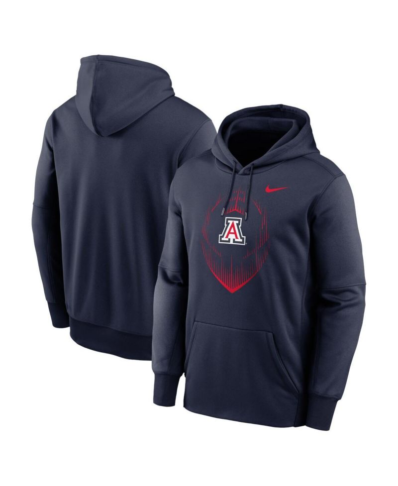 Men's Navy Arizona Wildcats Icon Football Performance Pullover Hoodie