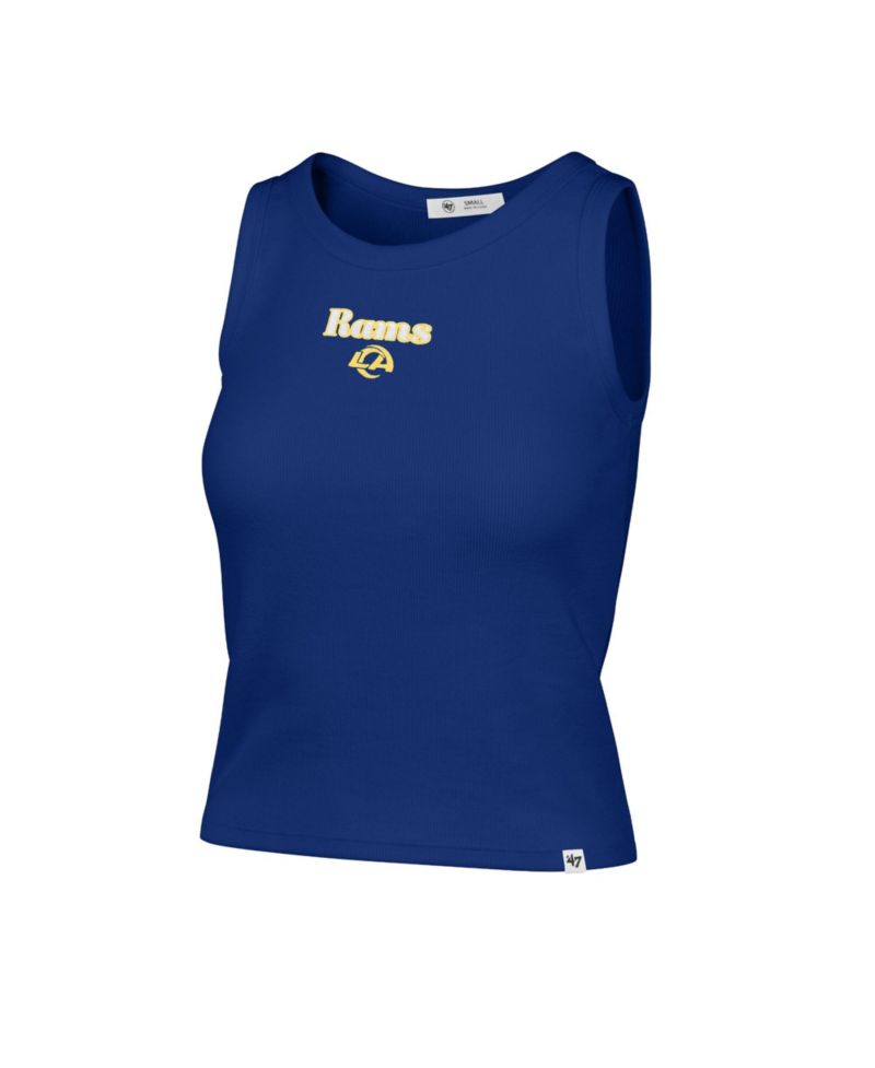 Women's Los Angeles Rams Ribbed Cropped Cotton-Blend Tank Top