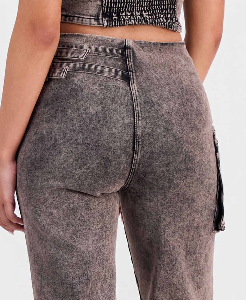 Women's Dirty Denim High-Rise Straight Jeans