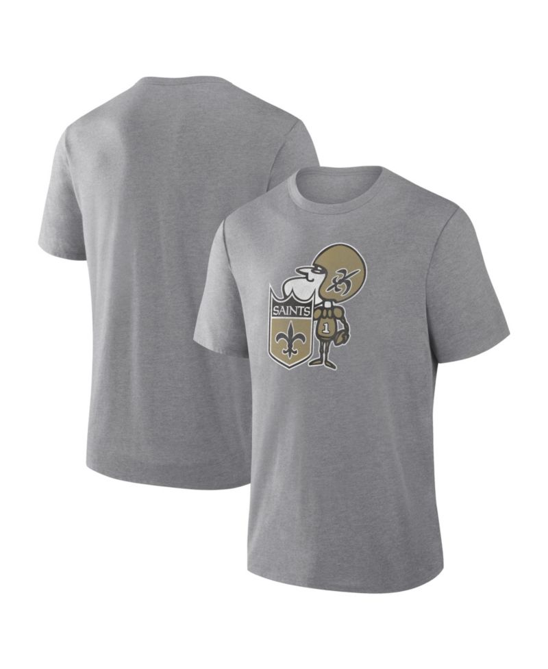 Men's New Orleans Saints Vintage Heritage Tribute Tri-Blend T-Shirt