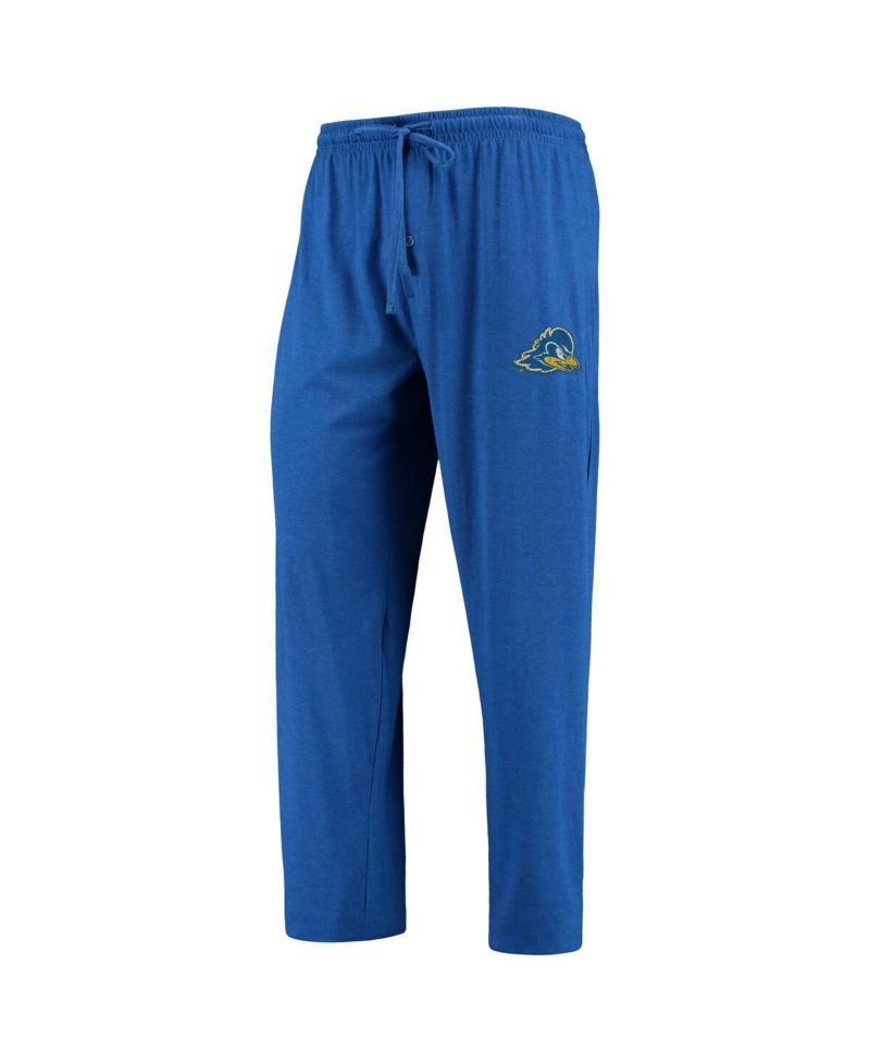 Men's Royal/Heathered Charcoal Delaware Fightin' Blue Hens Meter Long Sleeve T-Shirt and Pants