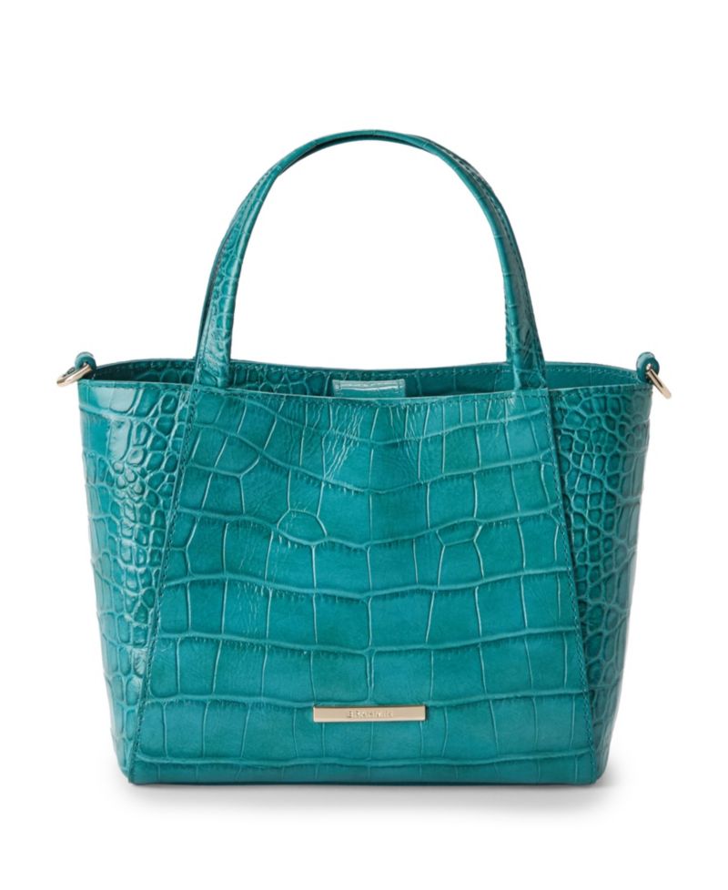 Mona Alba Small Leather Crossbody Tote Handbag