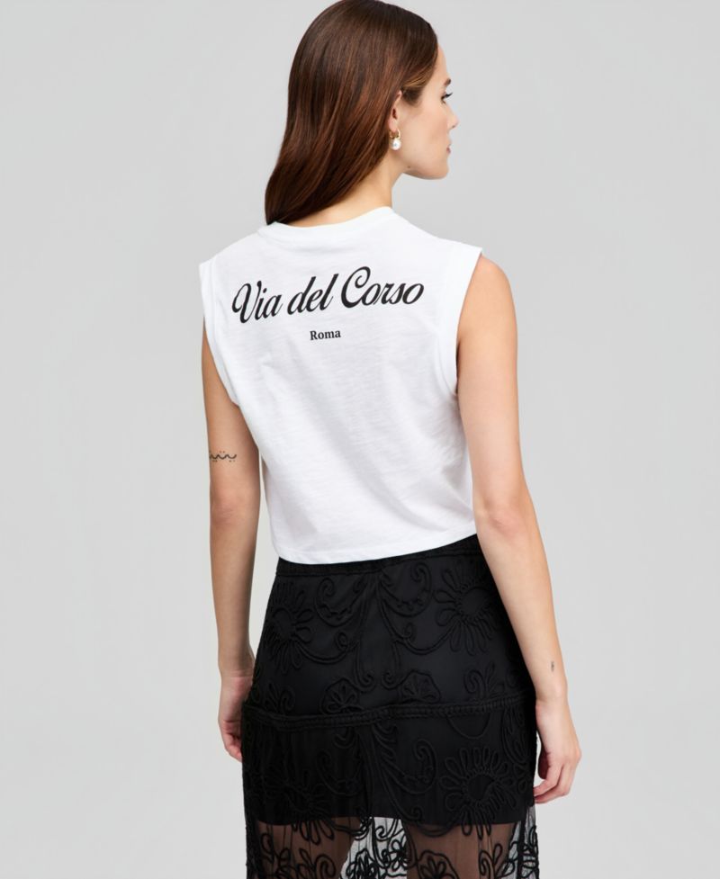Women's Graphic-Print Muscle Tank Top