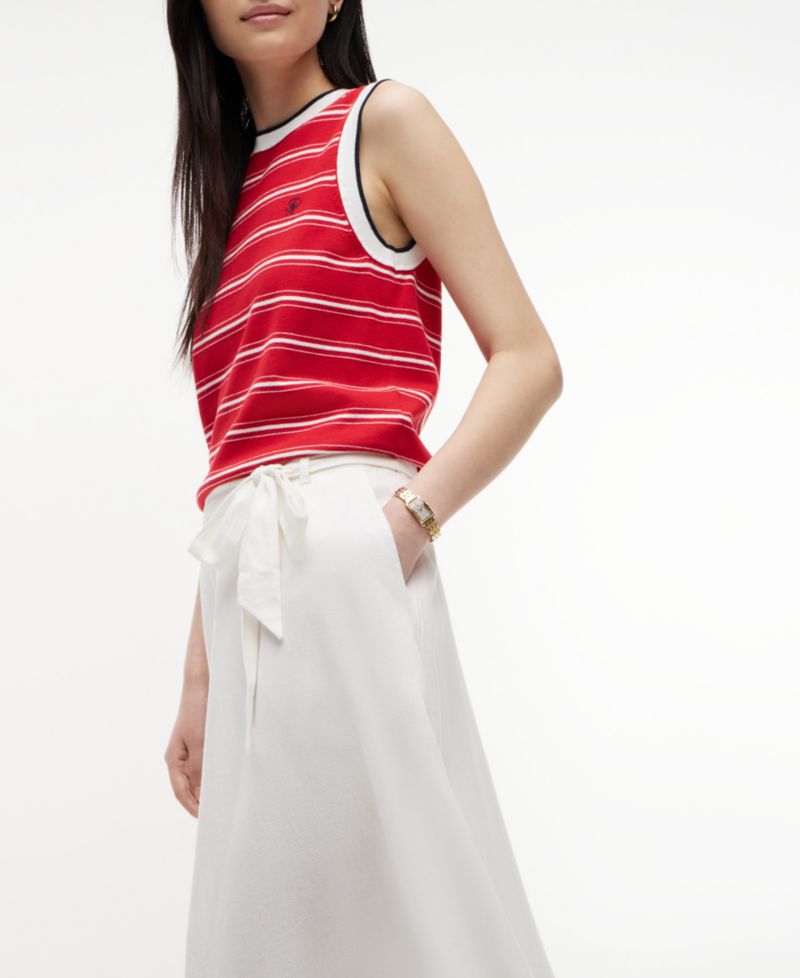 Women's Belted Midi Skirt