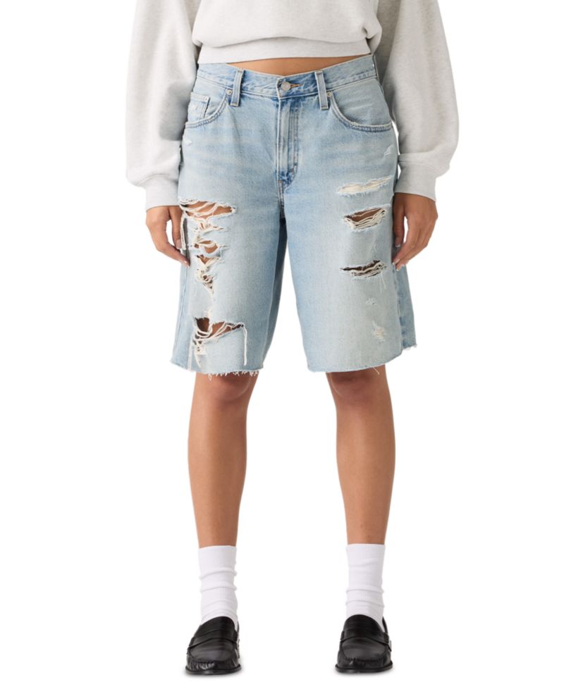 Premium Women's Baggy Dad Mid-Rise Jorts