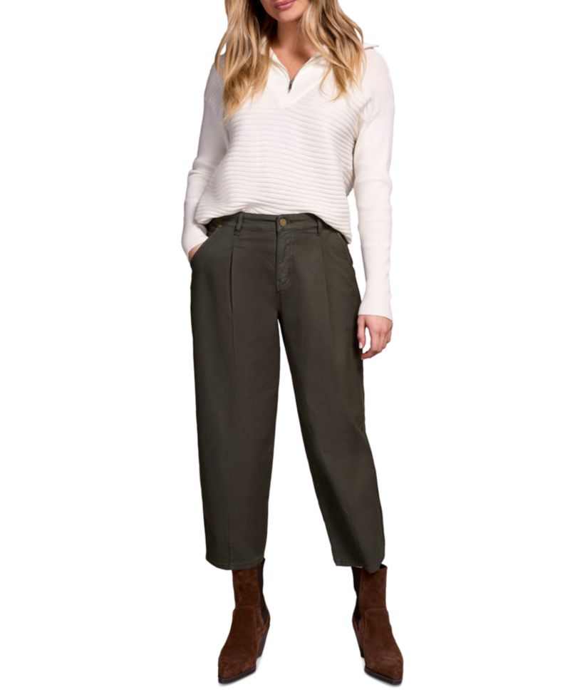 Women's Audrey Mid Rise Girlfriend Barrel Crop Jeans