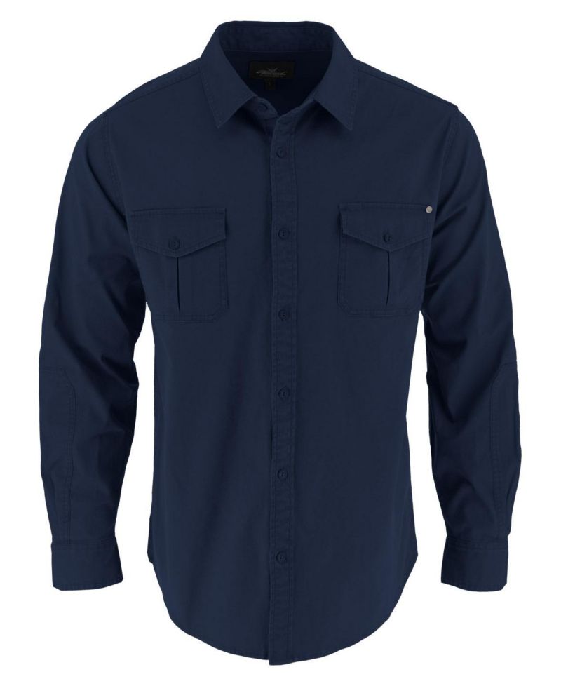 Men's Utility Stretch Shop Long Sleeve Button Down Shirt
