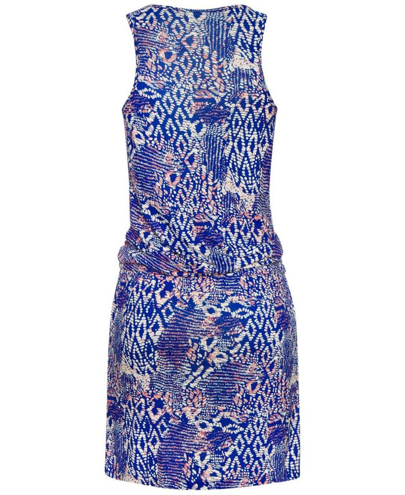 Women's Viscose Printed Tank Racerback Scoop-Neck Short Dress