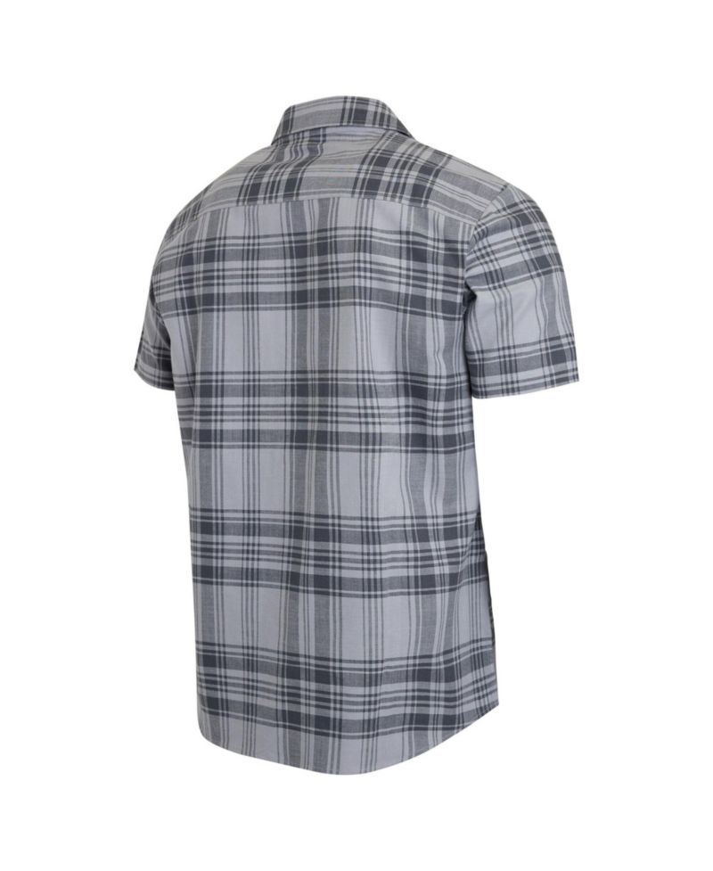 Men's Gray San Francisco 49ers Woven Short Sleeve Button-Up Shirt