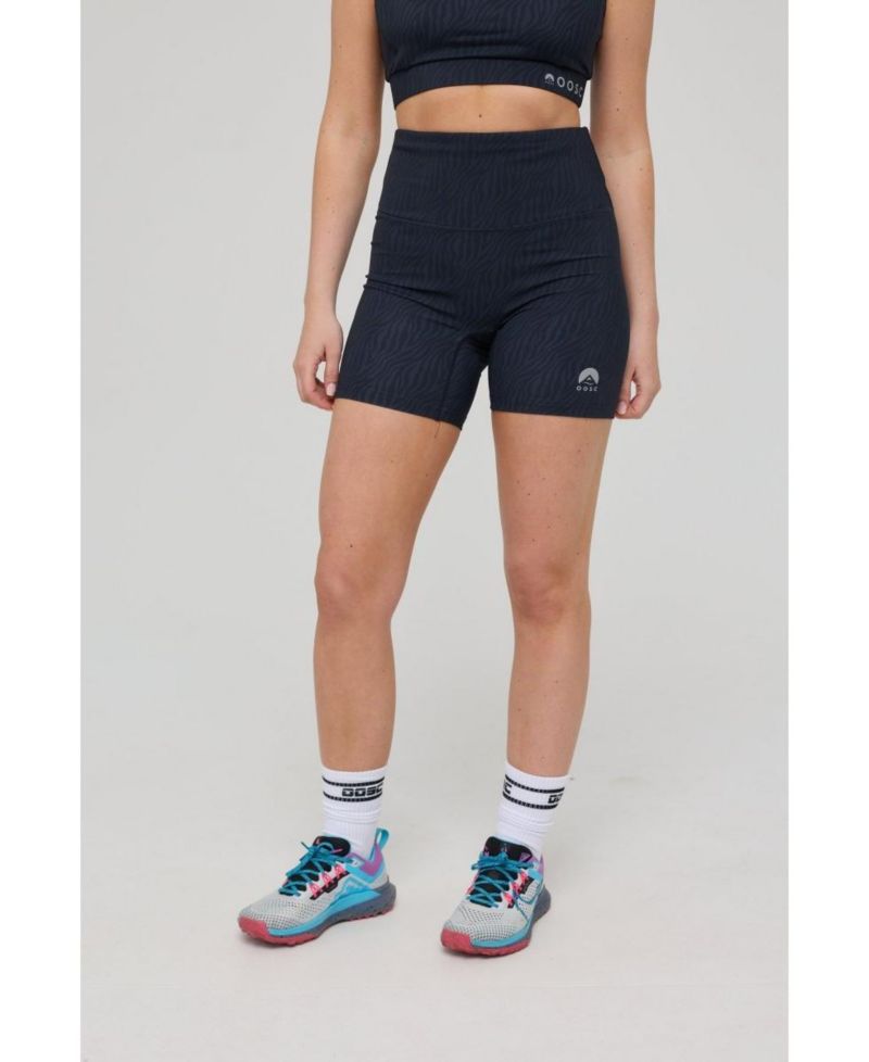 Infinite High Waisted Shorts - Black Tiger