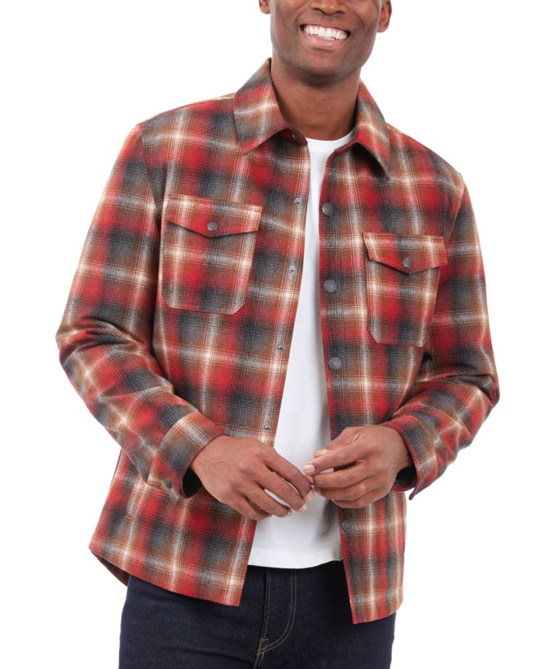 Men's Quilted Wool Shirt Jacket