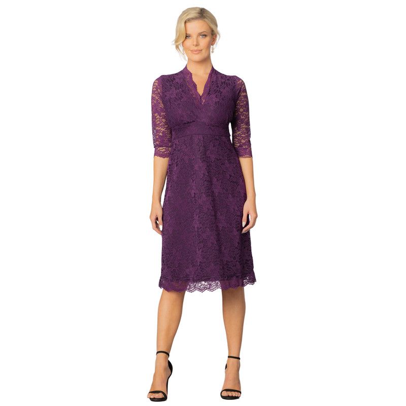 Women's Scalloped Boudoir Lace Cocktail Dress