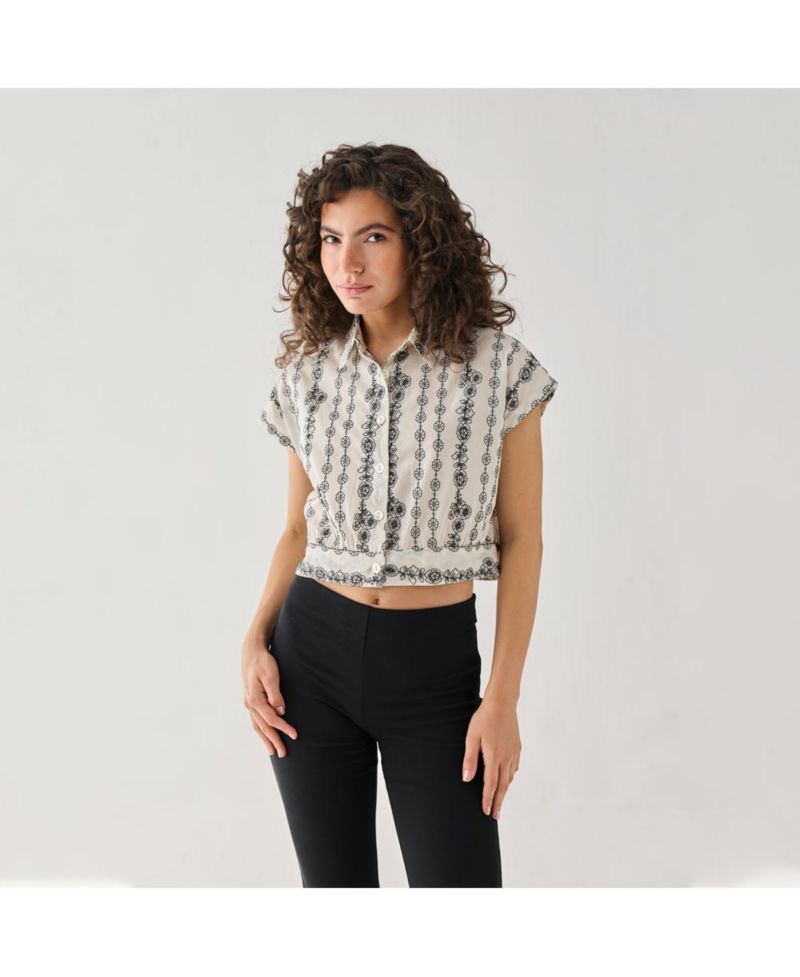 Women's Oversized Crop Shirt