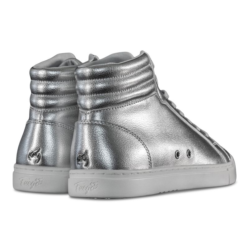 Men's Silver High-top Sneaker