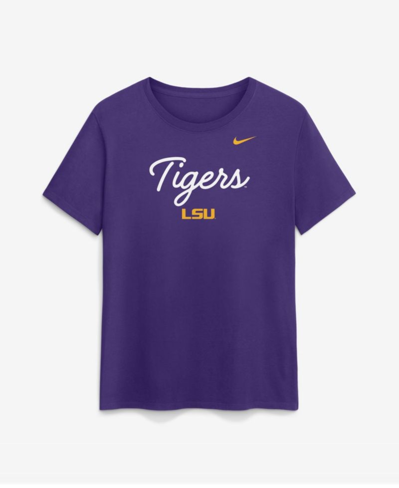 Women's Purple LSU Tigers Script Mantra Logo T-Shirt