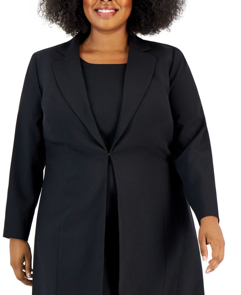 Plus Size Topper Jacket & Sheath 2 Piece Dress Suit
