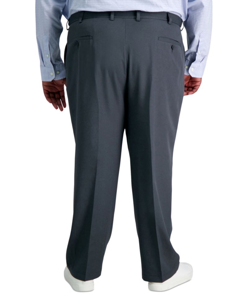 Men's Big & Tall Cool 18® PRO Classic-Fit Expandable Waist Flat Front Stretch Dress Pants